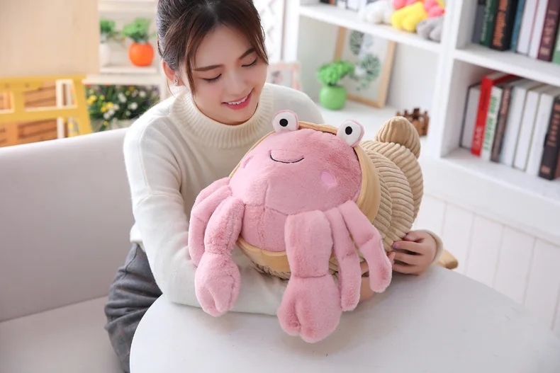 

lovely cartoon marine animal hermit crab plush toy soft doll throw pillow toy,birthday gift b2722