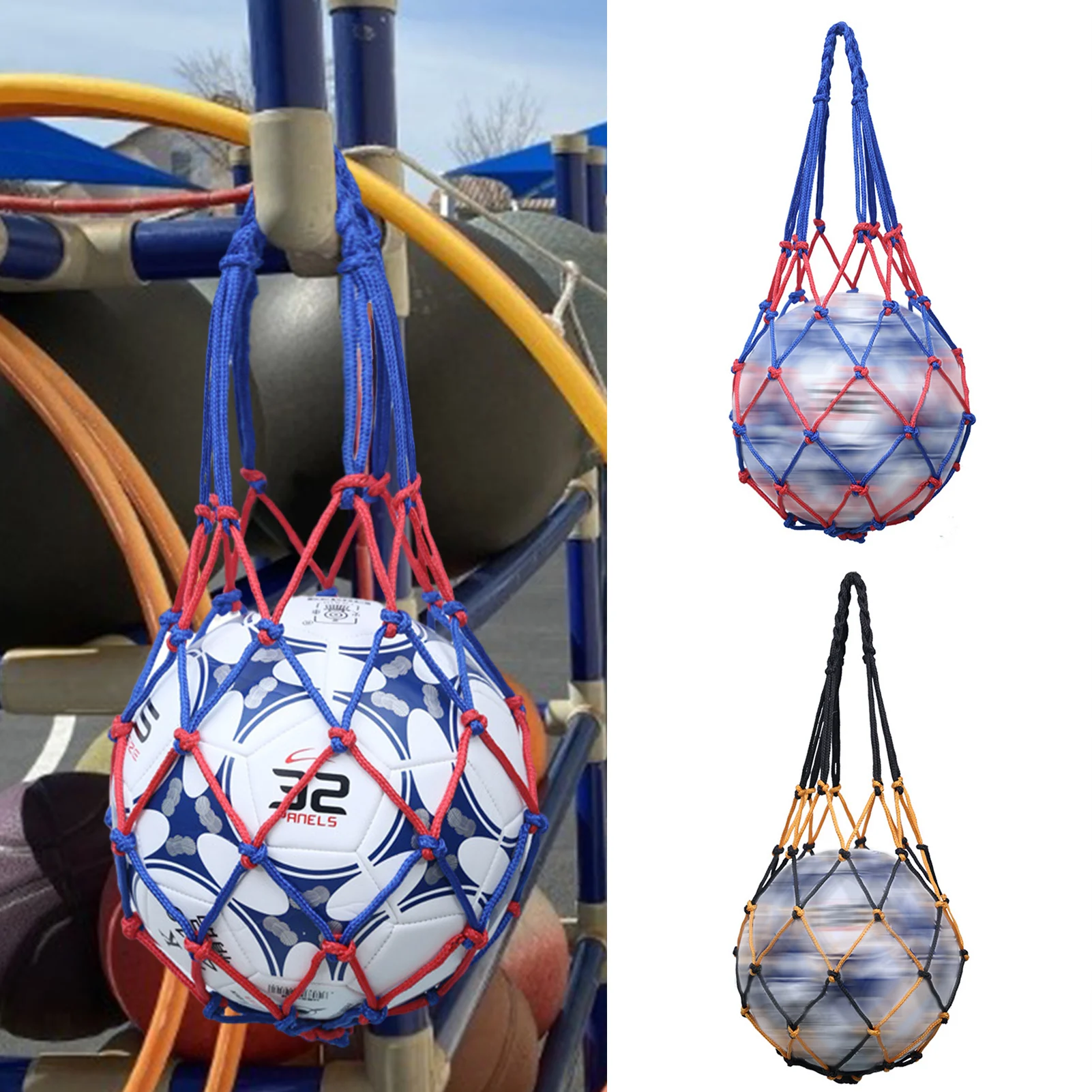 

Weaving Polypropylene Net Bag Ball Carrying Mesh Net Bag Sports Portable Equipment Football Balls Volleyball Ball Pretty Good