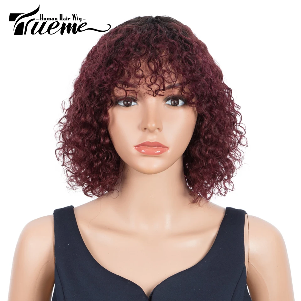 Парик женский из натуральных волос с эффектом омбре, с челкой от AliExpress WW