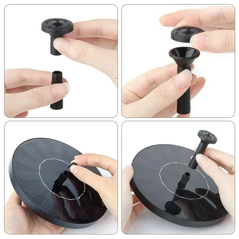 

Black Color Mini Solar Fountain Garden Pool Decoration Pond Float Drop Outdoor Shipping Fountain Solar Panel Solar Water A3Z1