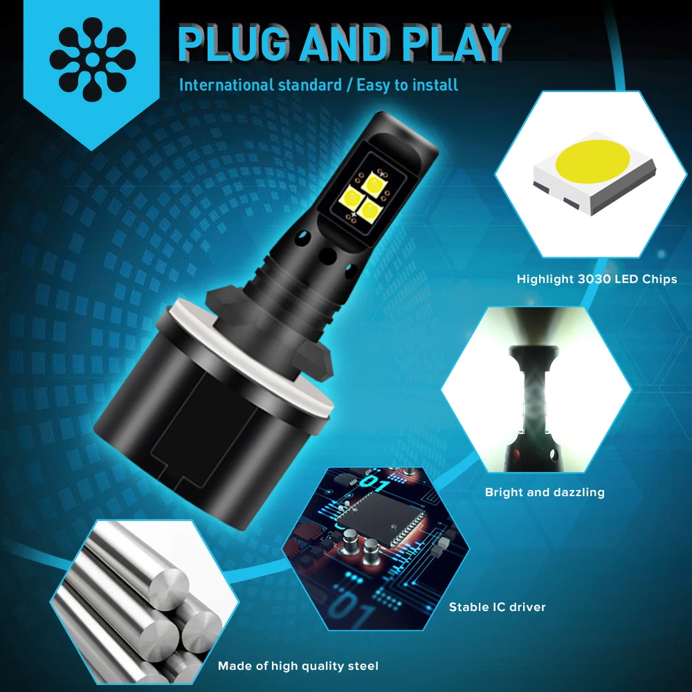 Светодиодные противотуманные фары CANBUS 880 2 шт. светодиодные лампы H1 H4 H7 H11 5202 9005/HB3