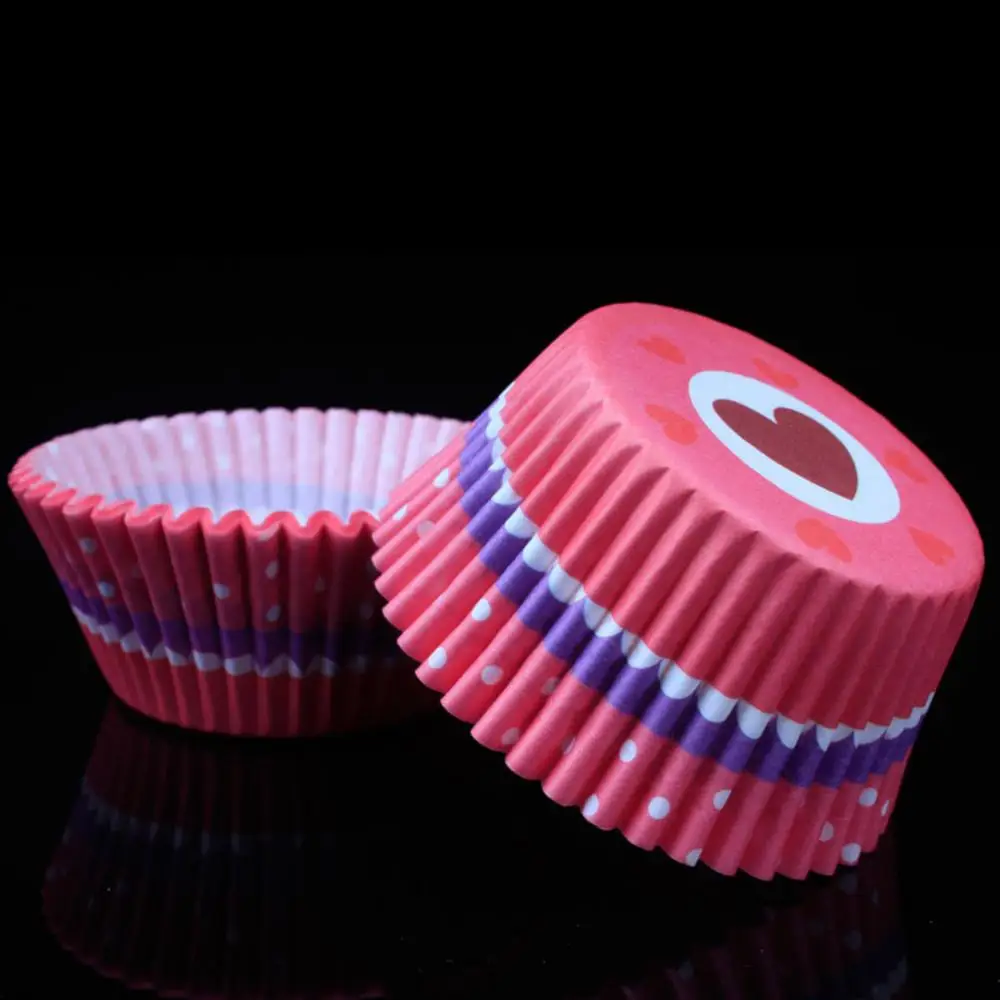 100Pcs Lovely Cupcake Cake Paper Cup Baking Chocolate Glutinous Rice Tray Decor Muffin Liner Birthday Party | Дом и сад