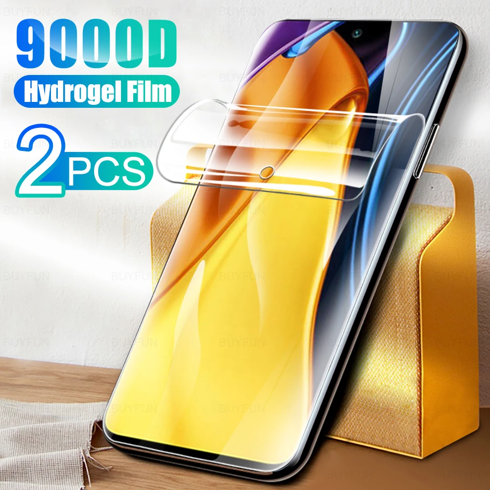 

2 шт., Гидрогелевая Защитная пленка для xiaomi mi poco m3 pro