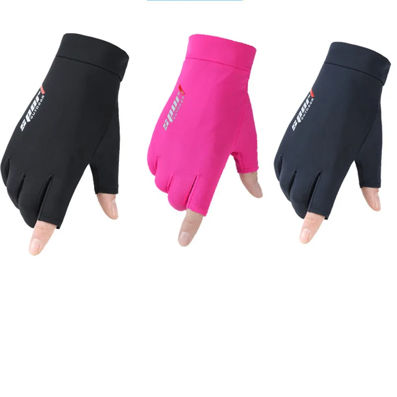 

Fishing Gloves Men And Women Two Fingers Ice silk Gloves Outdoor Gloves Summer Sunscreen Non-slip Gloves Ladies Sunscreen Gloves