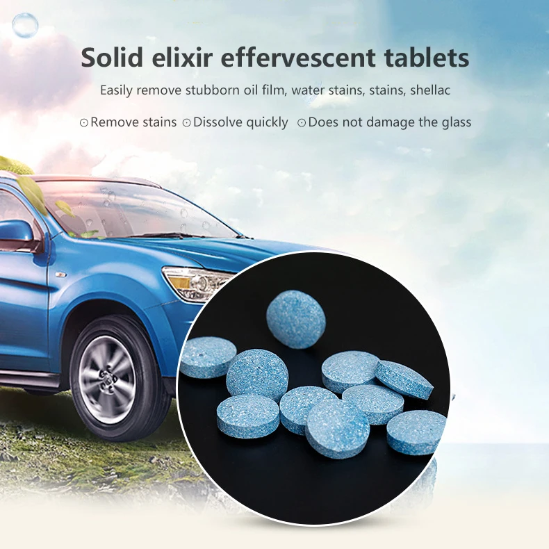 

10pcs Car Wiper Cleaner Solid Effervescent Spray Car Cleaner Auto Window Windshield Glass Cleaner Auto Car Accessory Car Cleaner