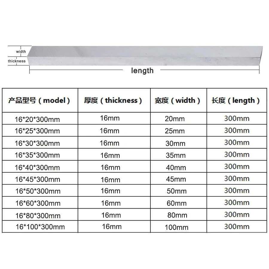 Токарный станок с ЧПУ супер твердый 16x20x300 мм 16x25 16x30 16x35 16x40 16x45 16x50x300 белый стальной
