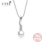 Ожерелье женское из серебра 925 пробы с жемчужным цирконием, стразы