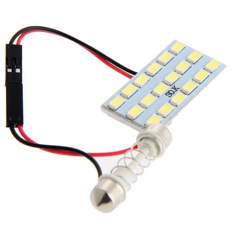 Автомобильный 18 5630 SMD светодиодный светильник + T10 / BA9S plafon версия 2W Белый |