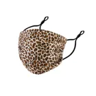 Рождественская маска для взрослых женщин с леопардовым принтом Регулируемая моющаяся защитная маска для лица маски для Хэллоуина Косплея