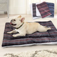 winter warm dog cat mat fashion plaid thick dog bed mat soft fleece mat cushion for small medium large dogs cat pitbull husky