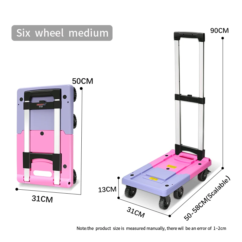 Colorful Heavy Duty Transport Tool Carts Platform Truck Cart Folding Trolley | Luggage