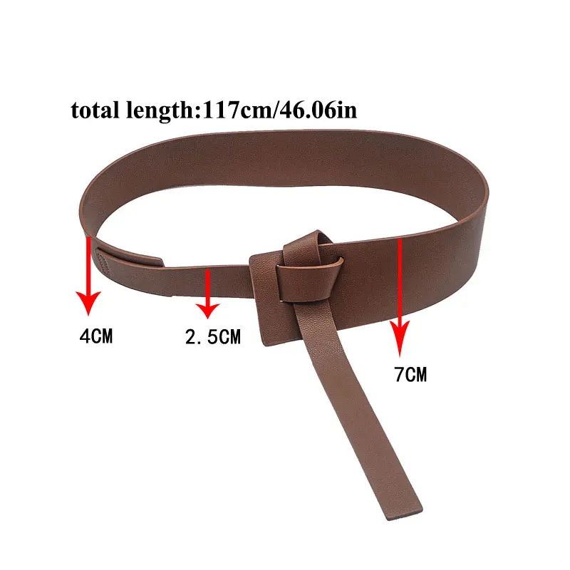 Женский широкий ремень из искусственной кожи декоративный пояс с узлом |