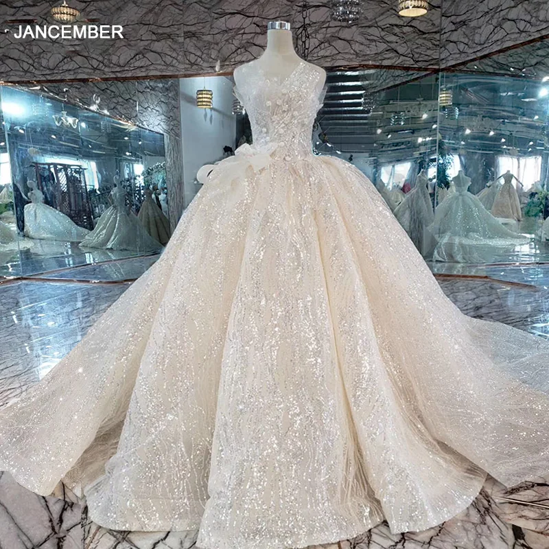 Платье без бретелек HTL354 блестящее бальное платье с большим бантом рукавов