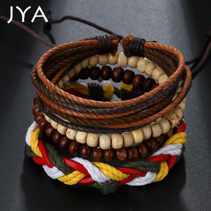 Cpop Новейшие цвета ручная вязка браслет ручной работы для мужчин Многослойные