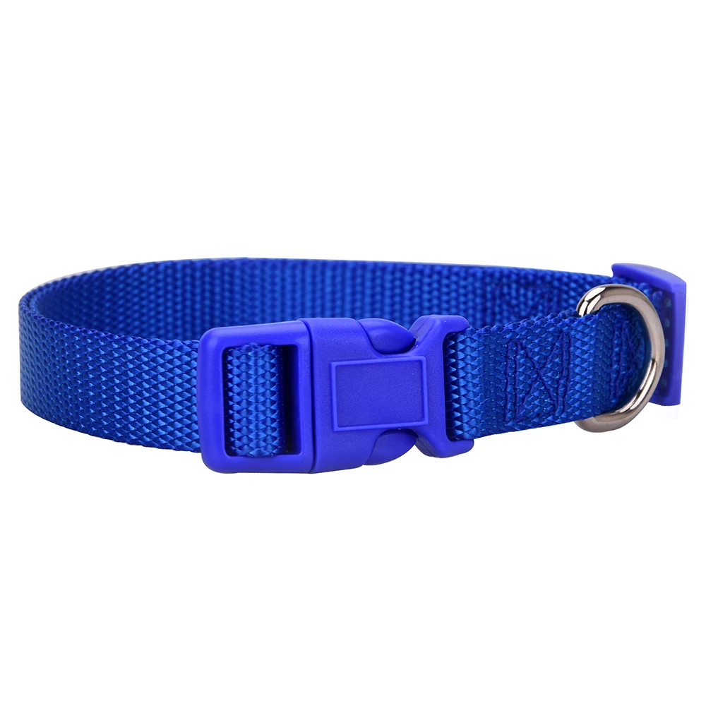 Ошейник для собак классический однотонный базовый нейлоновый ошейник из