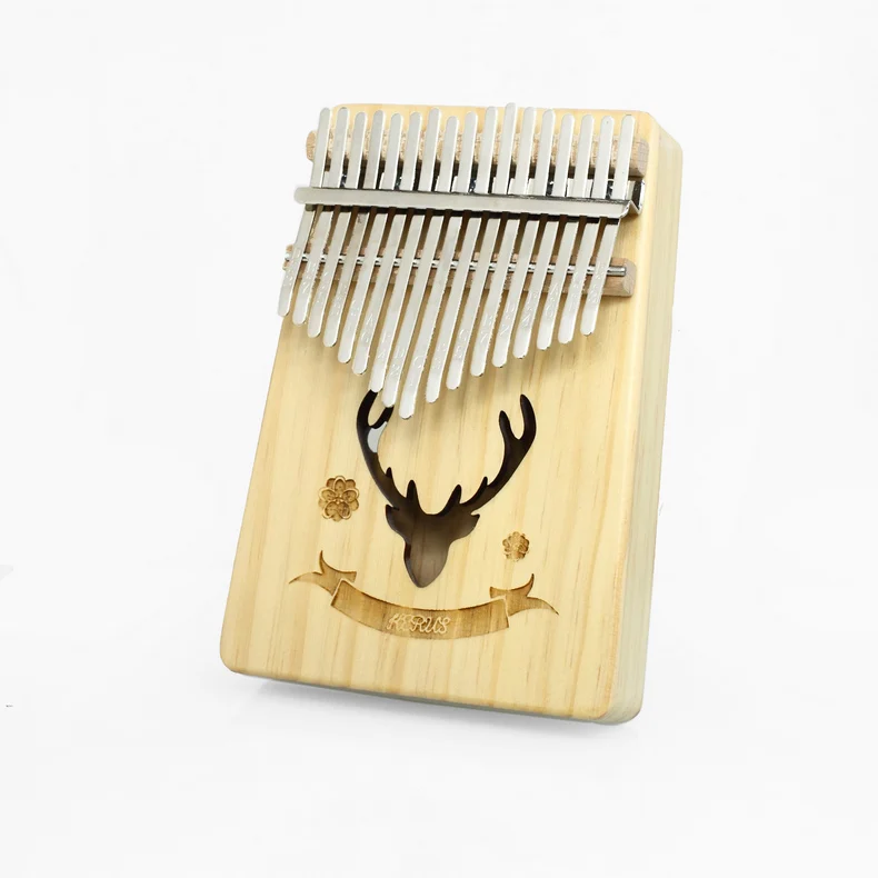 Kerus 17 teclas piano de pulgar Kalimba изготовленный из деревянной пластины caoba Body instrument ento