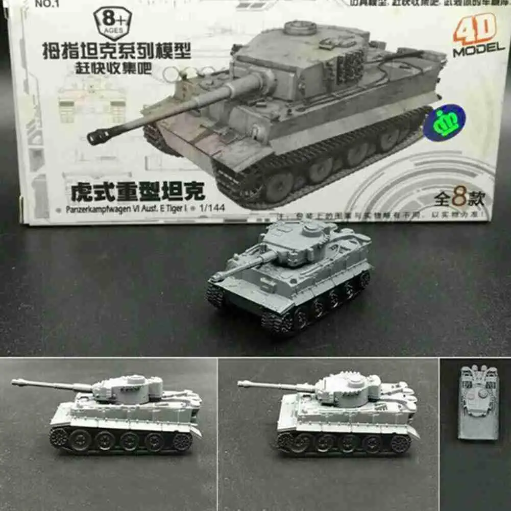 

1/144 Scale 4D Assemble Tank Model Panzerkampfwagen T-34/85 AMX-30MAIN Building Bricks World War Military Army Battle Tank