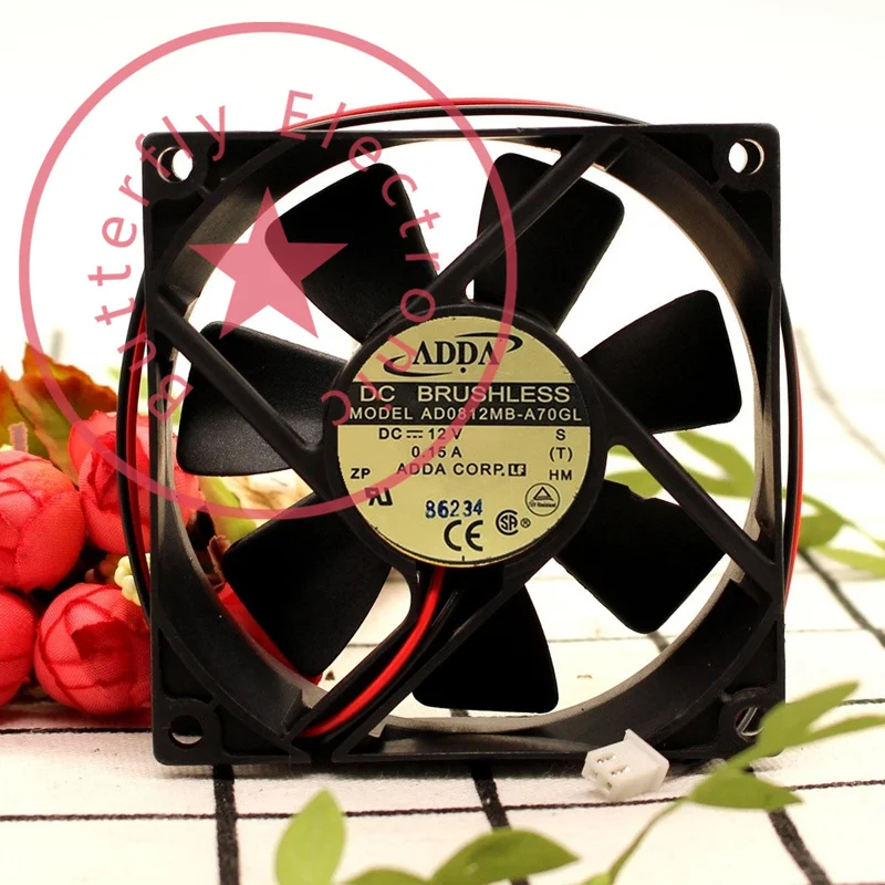 

Совершенно новый вентилятор охлаждения, постоянный ток 12 В, 0,15 А, фотосессия 8025, 8 см, 80*80*25 мм