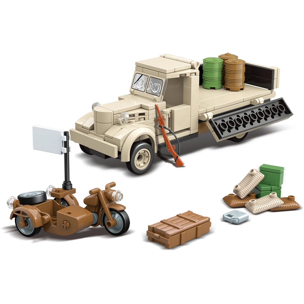 

266pcs WW2 Tank Series Japan 180 Truck Building Blocks Model Bricks WW2 Military Figures Toys