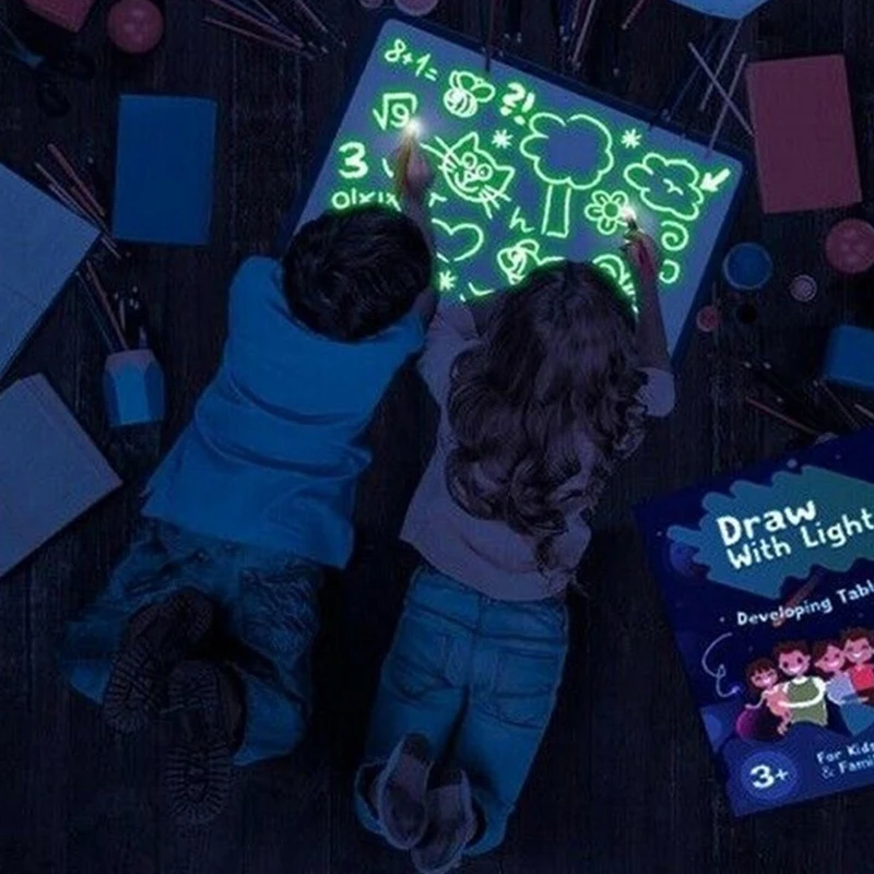 A3 A4 A5 светодиодный светильник светящаяся доска для рисования игрушки Монтессори