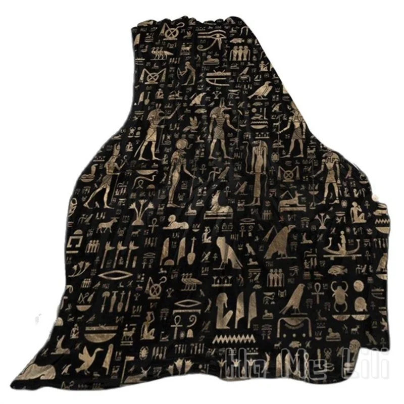 

Warm Super Soft Cozy Fuzzy Lightweight Plush Flannel Blanket By Ho Me Lili Ancient Egyptian Hieroglyphs For Couch Sofa Bed