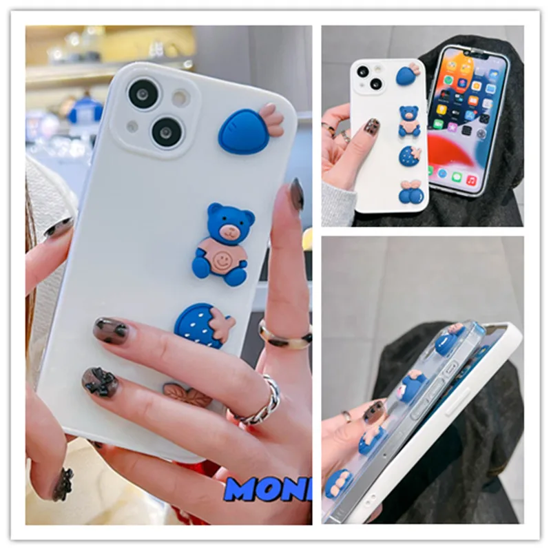 

Cute Three-dimensional Cartoon Doll TPU Soft Shell Phone Case For OPPO A95 A92S A93 A72 5G A53 A52 Reno 7 6 Pro Protective Cover