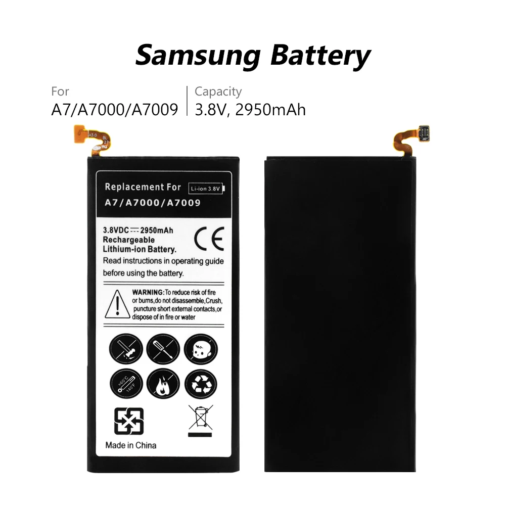 Перезаряжаемый литиевый аккумулятор 2950 мАч для телефона Сменный Samsung Galaxy A7 A7000 A700S