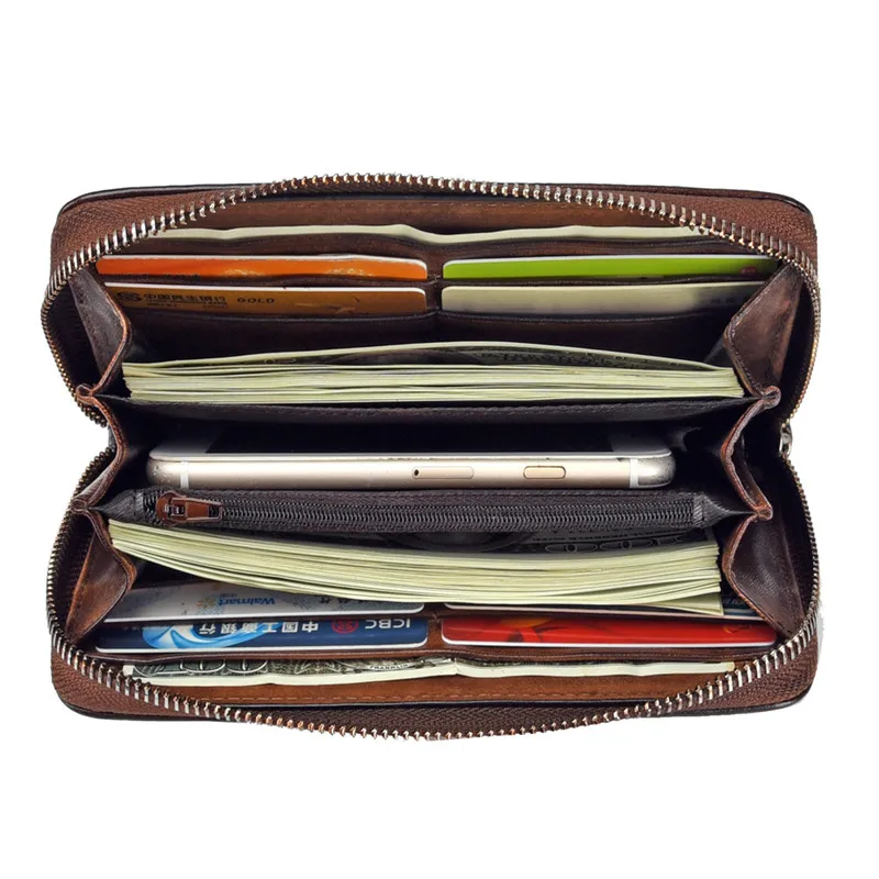 Новый Винтажный кофейный черный красный женский кошелек Nesitu из натуральной кожи