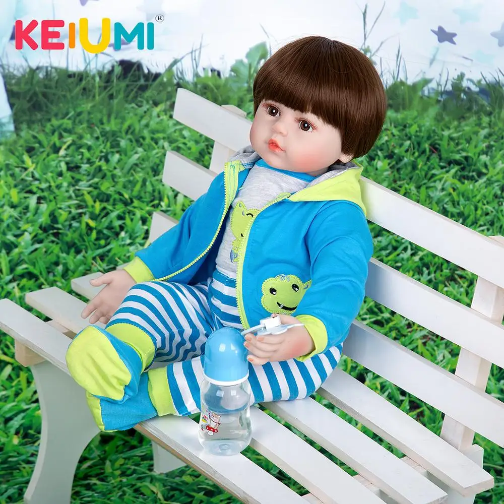 Кукла реборн KEIUMI мягкая силиконовая кукла для мальчиков игроков реалистичных