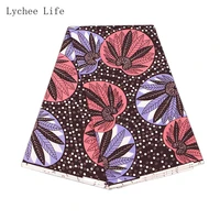 lychee life african real wax polyester flower prints fabric women dress fabrics diy home decoration