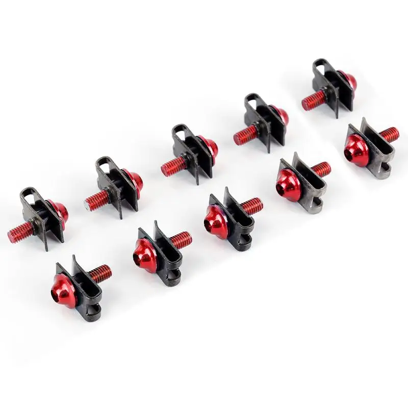

10 шт. алюминиевые Обтекатели M5 болты крепежные зажимы винтовые гайки для мотоцикла Авто запасные части автомобильные аксессуары