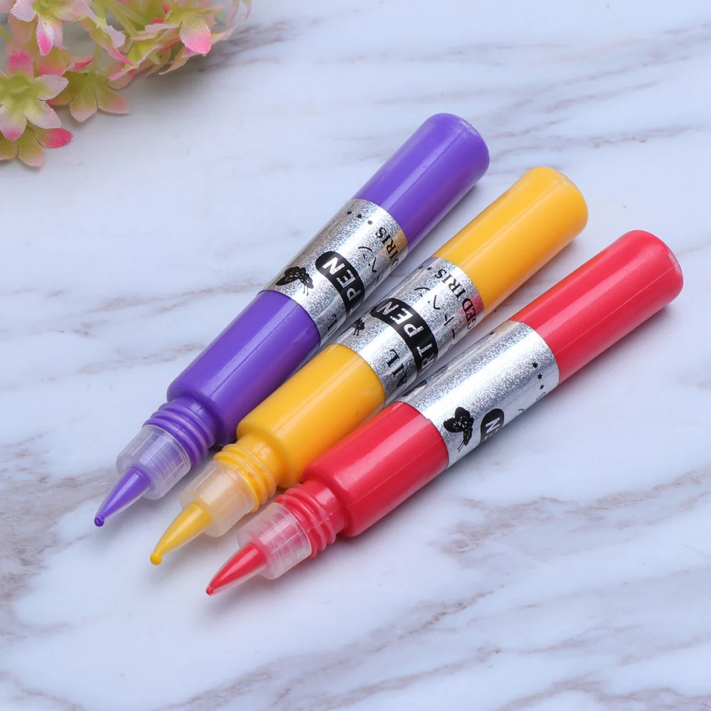 

TINKSKY 12 Colors UV Acrylic Tips 3D Nail Art DIY Painting Polish Pen Set