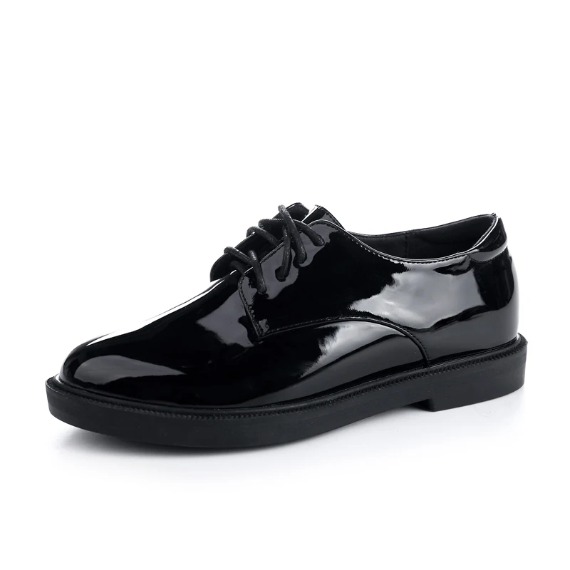 Красные/черные офисные лакированные кожаные рабочие туфли дизайнерские женские