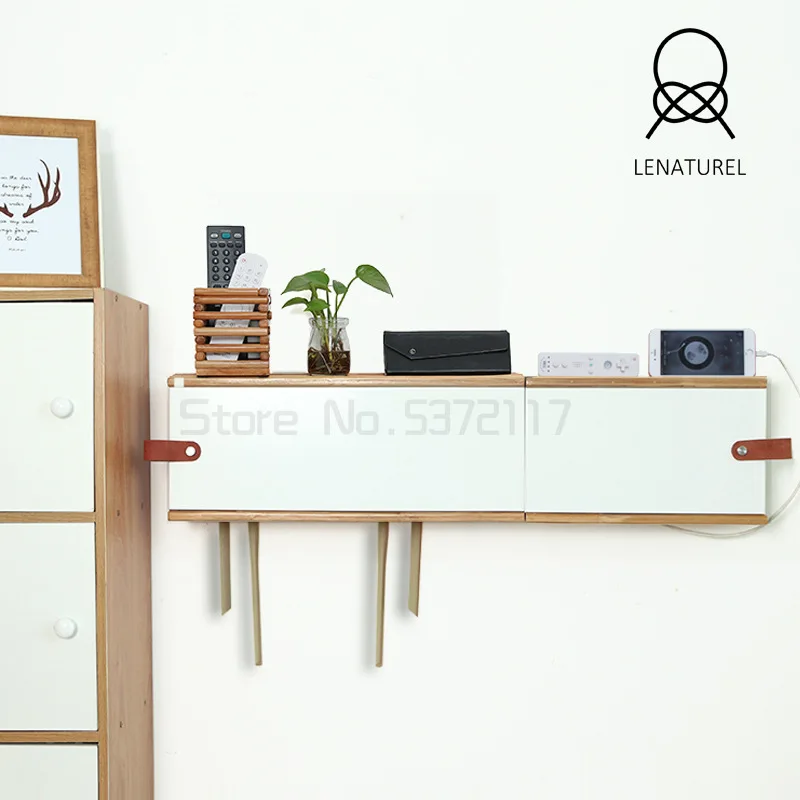 Pаспродажа Коробка для хранения роутера, настенное крепление без отверстий, коробка для хранения проводов из массива дерева для гостиной, розетка для ...