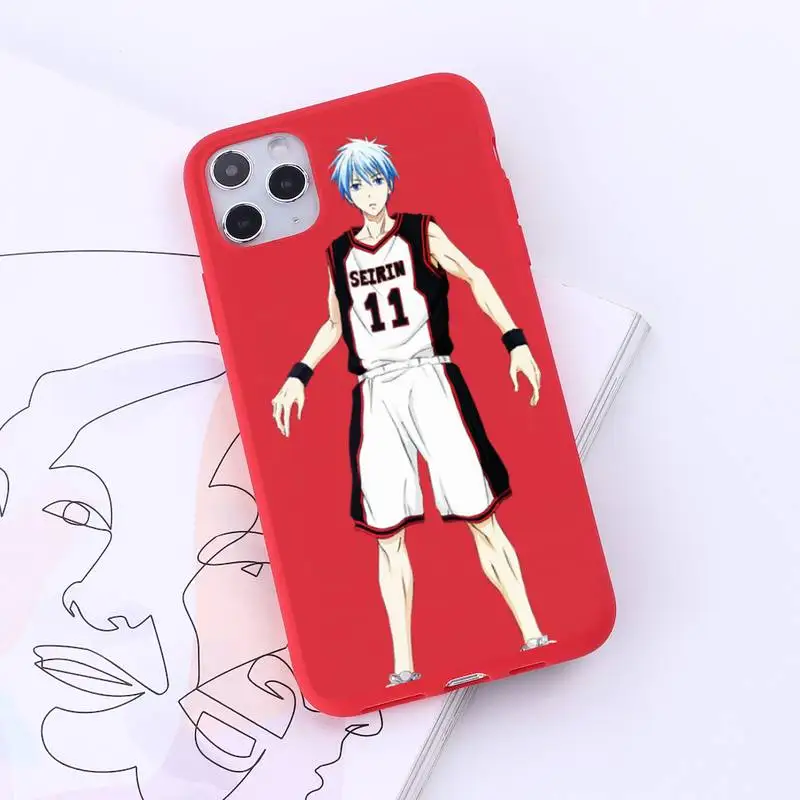 

Kuroko No Basket Phone Case Red Candy Color for iPhone 6 7 8 11 12 s mini pro X XS XR MAX Plus