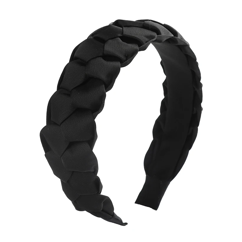black LEVAO, новинка, ручная работа, скрученное оголовье в клеточку, женский элегантный ободок, тюрбан, женские повязки для волос, аксессуары для волос, обруч для волос, головной убор - Цвет: black