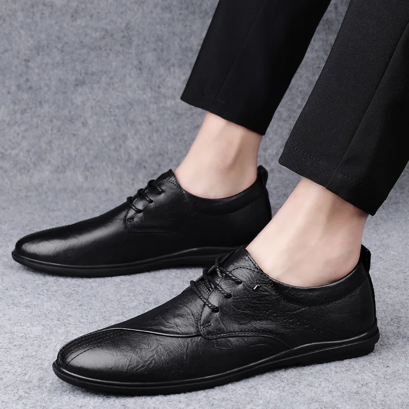 

for zapatos casuales mens black causal fashion sapato hot hombre de cuero flat sapatos Mens shoe man casual spring masculino