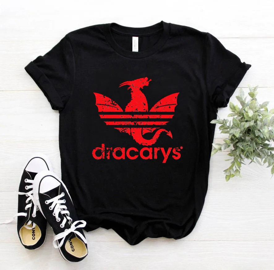 T95A-black Daenerys Dragon Camiseta Dracarys забавная Футболка мужская летняя новая белая Повседневная футболка унисекс крутая уличная одежда Harajuku футболка - Цвет: T95A-black