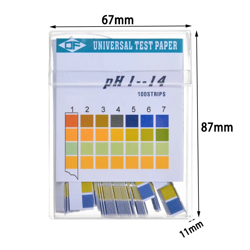 100 Strips/Pack pH Testing Strip 1-14 PH Range Alkaline Acid Level Indicator Paper Aquarium Pond Water Lab Meter Test | Инструменты