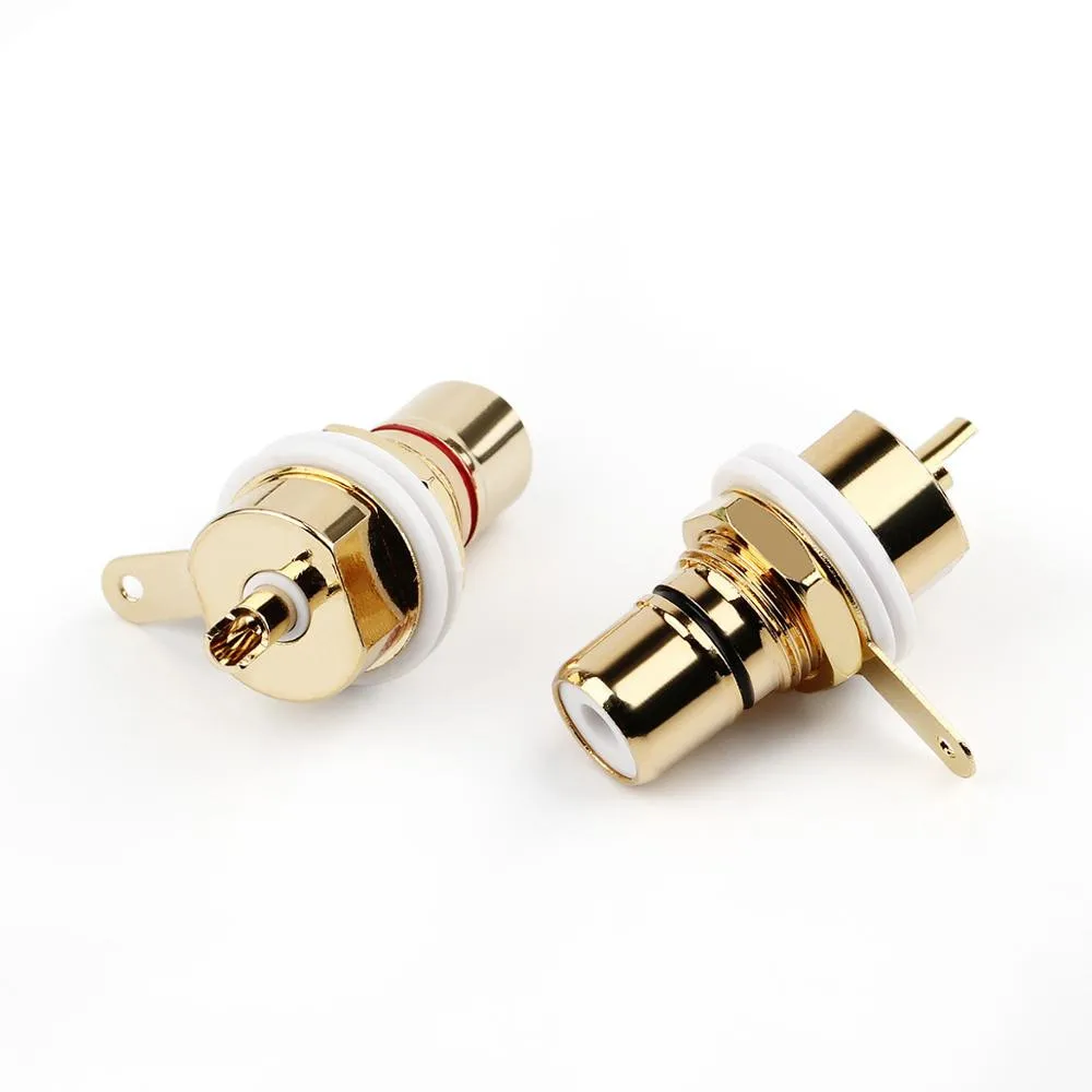 Гнездо Hi Fi RCA с позолоченным разъемом аудиоразъем для медных разъемов bmc адаптер