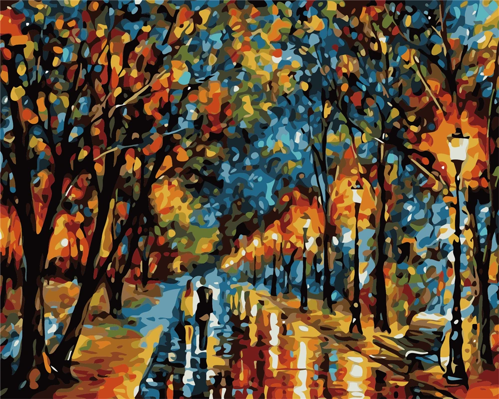 

Melancholia True Painting By Numbers For Adults Natural Scenery Acrylic Peinture Pair Number Canvas Drawing Diy Landscape Decor