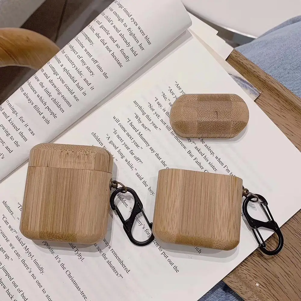 

For AirPods Bamboo Case Wood Earphone Earpods Cover for AirPod Wireless Bluetooth Case for Apple Airpods Case