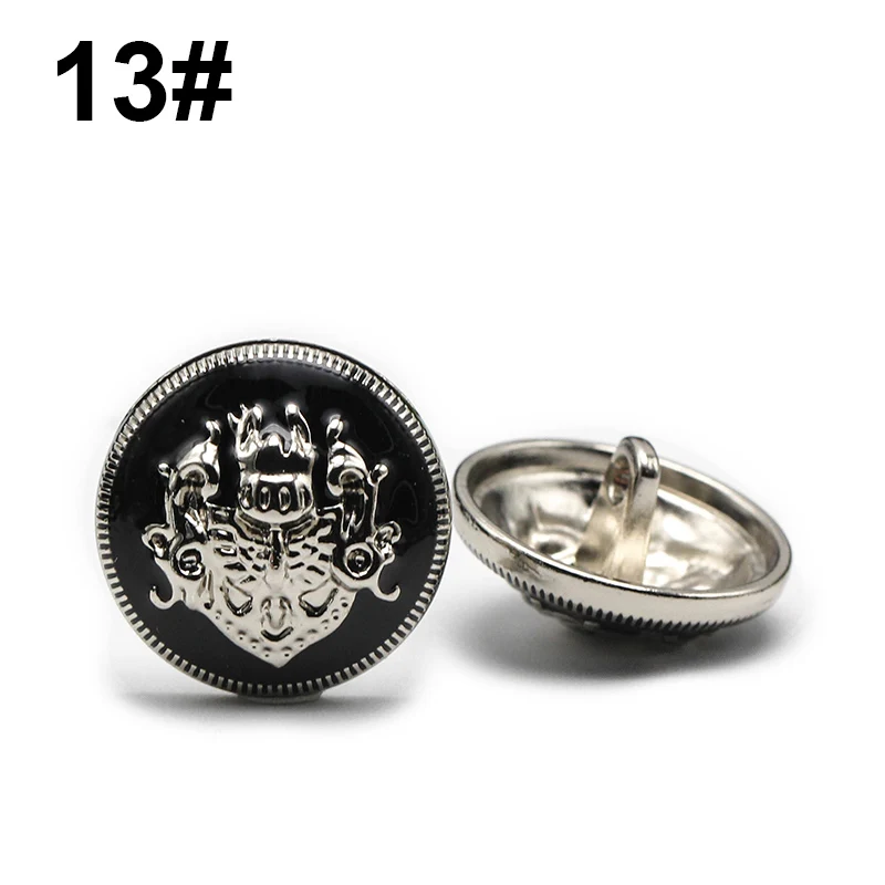 point oil button 13 6 шт 10-28 мм Золотой золотистые металлические пуговицы одежды пальто швейные принадлежности, пуговицы для одежды ремесел в черный горошек для девочки, масляной кнопки - Цвет: point oil button 13