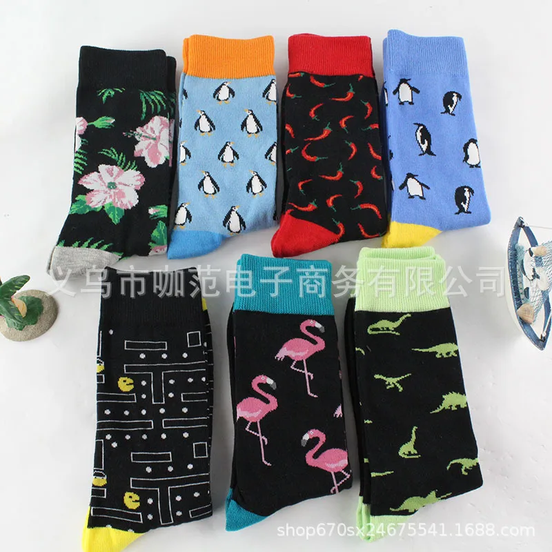 1 пара новинка 2019 модные забавные носки мужские в стиле хип хоп Мультяшные