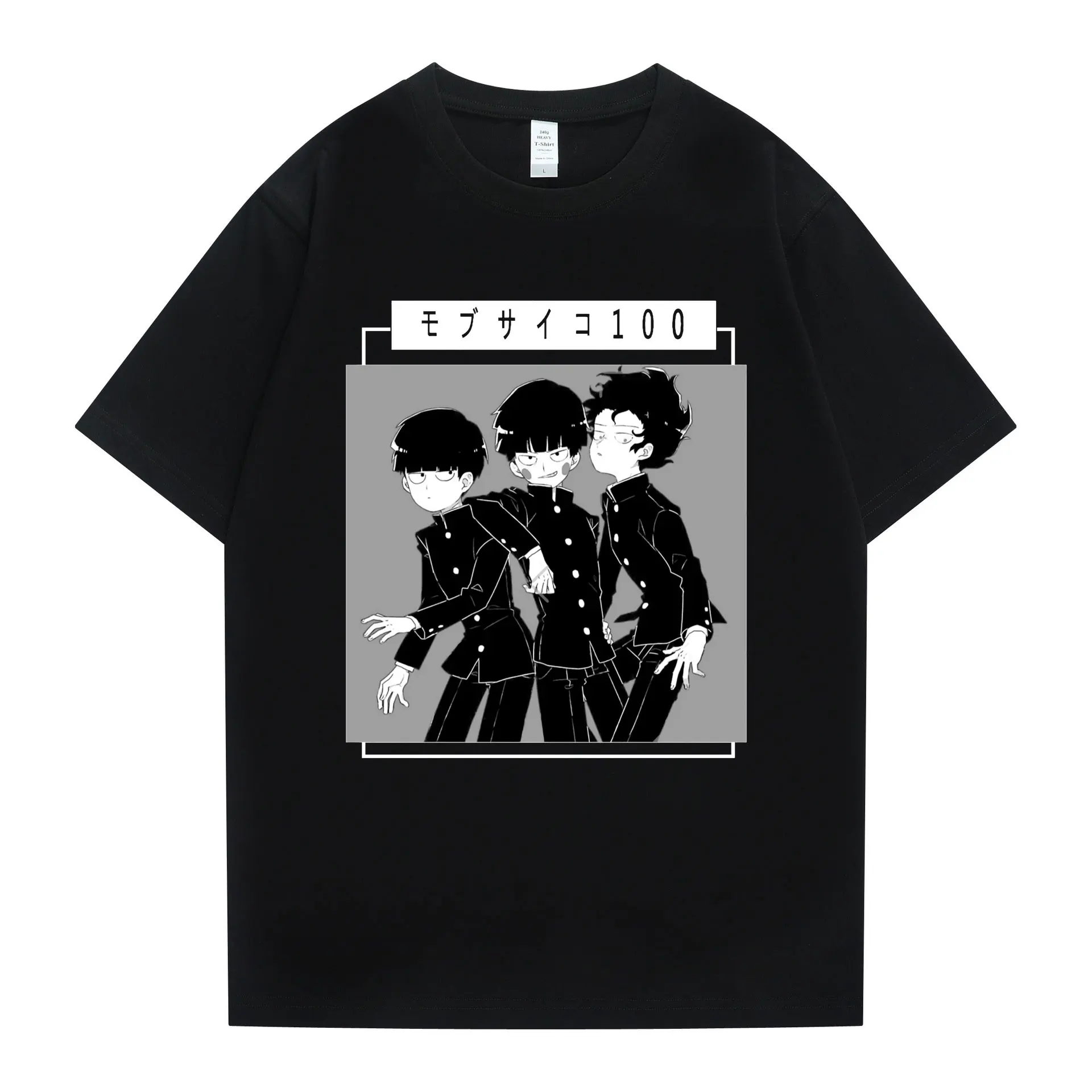 

Unique Mob Psycho 100 Tshirt Men Short Sleeve T-shirts Tops Anime Korean Fashion Casual Harajuku T-shirt Men's Sets New Arrival