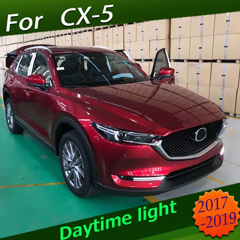 

Автомобильные противотуманные фары DRL для Mazda CX-5 CX5 2017 2018, белые дневные ходовые желтые потоковые стильные реле сигнала поворота, светильник ...