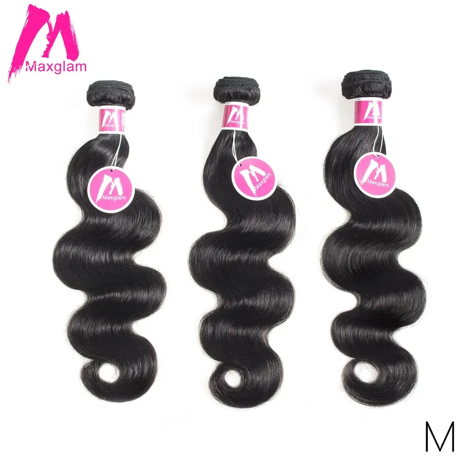 Пряди человеческих волос Maxglam Remy естественный цвет Волнистые Короткие Длинные