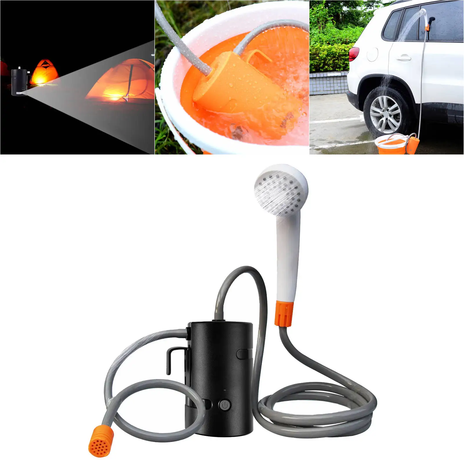 

Portable Electric Shower Outdoor Camping Bathing Portable Showers Head Pet Shower Car Washer With Hose Bathe Tool Travel Caravan