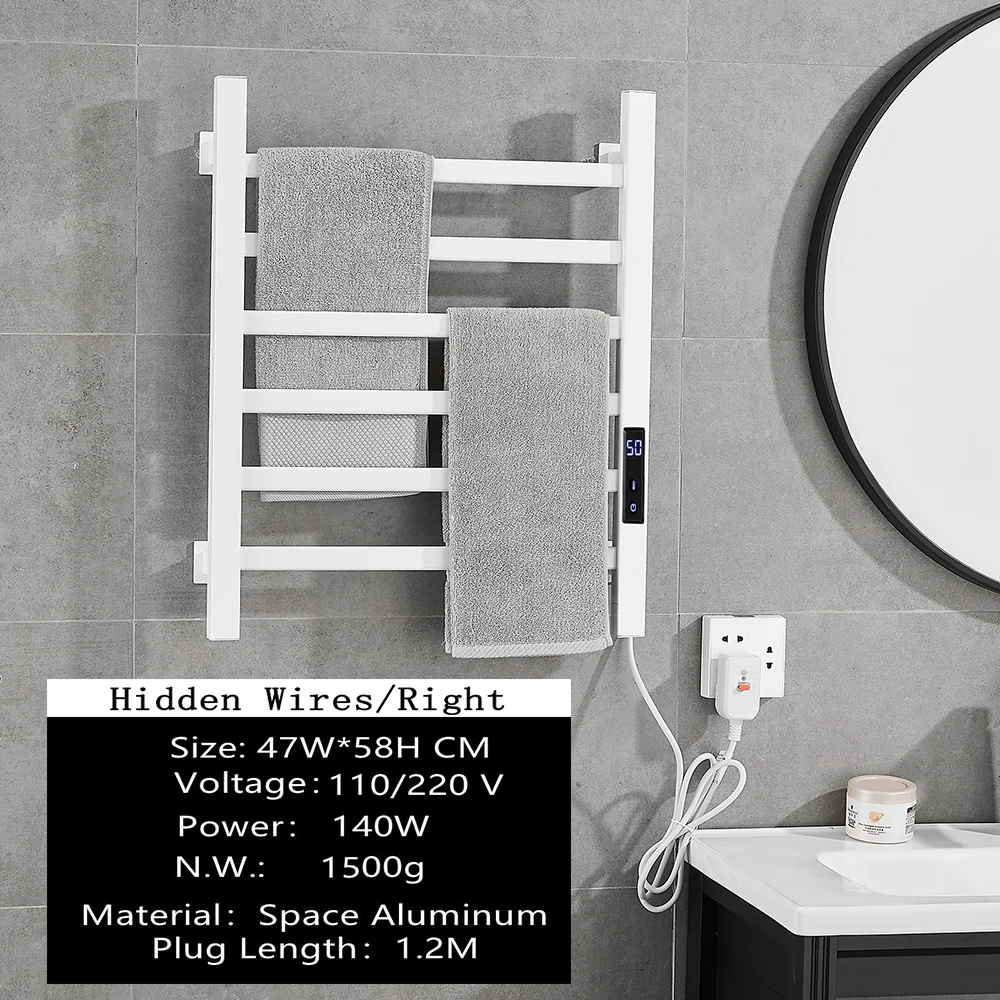 bathroom accessories electric towel dryer rack towel warmer and towel holder smart home for bathroom free global shipping