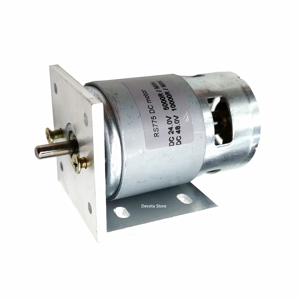 DC 12V 24V 36V 48V 60V RS-775 двойной шариковый подшипник электродвигателя 3400 об/мин 10000 об/мин 20000 ОБ/мин Электрический инструмент с кронштейном для фиксированного